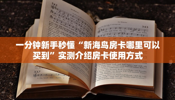 一分钟新手秒懂“新海鸟房卡哪里可以买到”实测介绍房卡使用方式