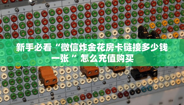 新手必看“微信炸金花房卡链接多少钱一张 ”怎么充值购买