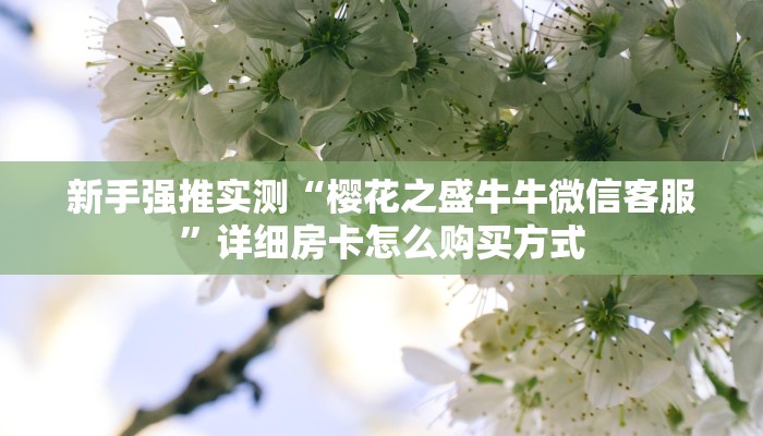 新手强推实测“樱花之盛牛牛微信客服”详细房卡怎么购买方式